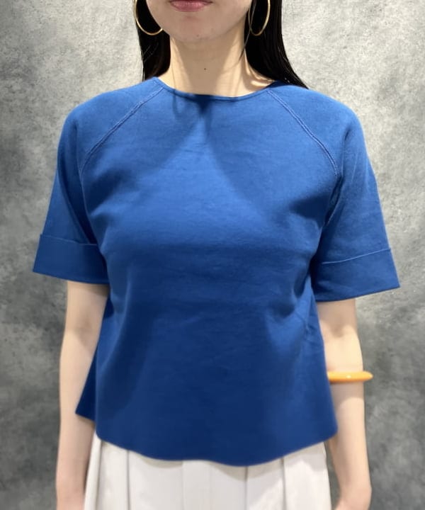 OSUMIさんの「BEAMS WOMEN｜AK+1 / 総針 ショート ニット」を使ったコーディネート