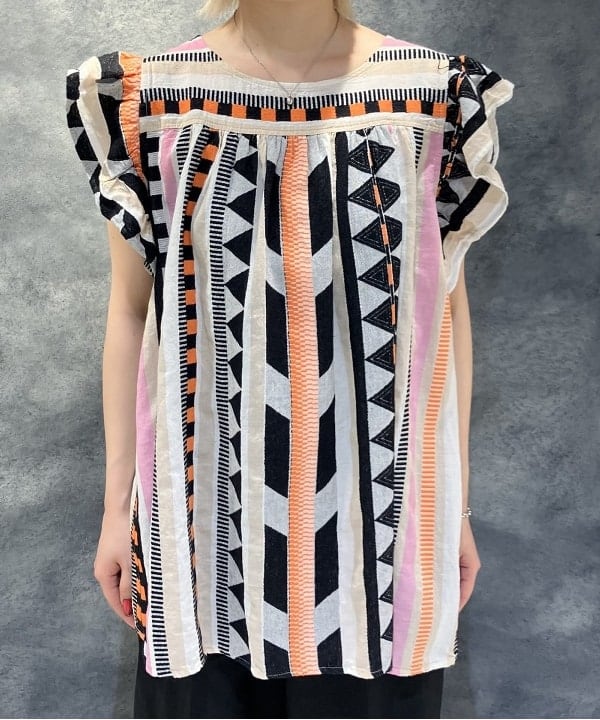 菜月さんの「BEAMS WOMEN｜リネン タブ付き ワイドパンツ」を使ったコーディネート