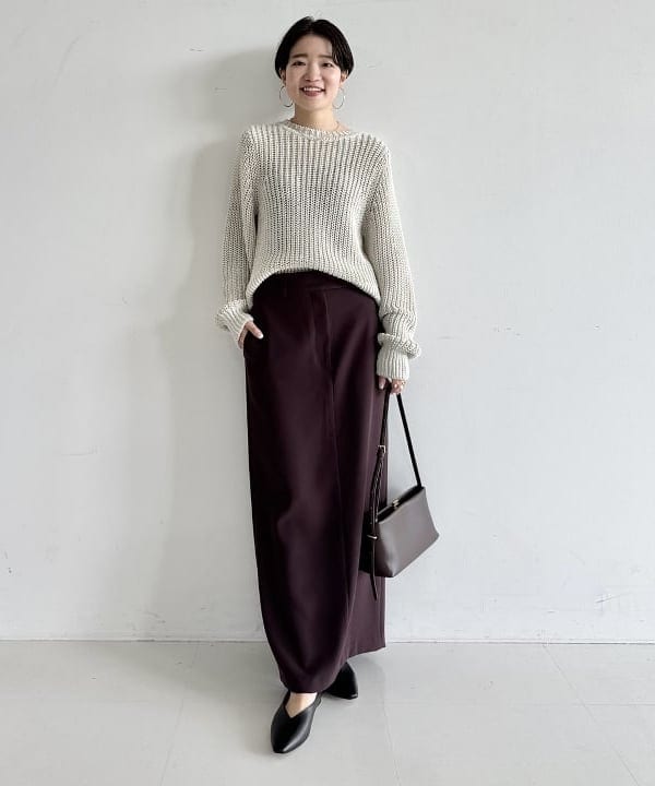 SANOさんの「BEAMS WOMEN｜畦編み ニット プルオーバー.M」を使ったコーディネート