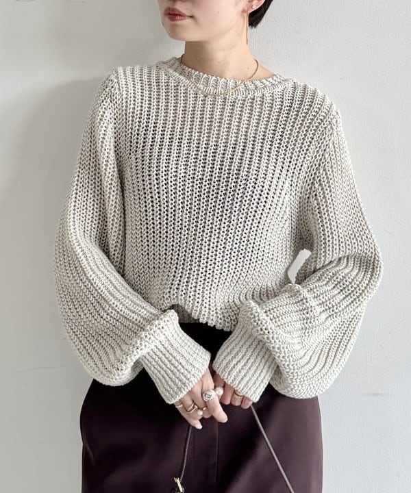 SANOさんの「BEAMS WOMEN｜畦編み ニット プルオーバー.M」を使ったコーディネート