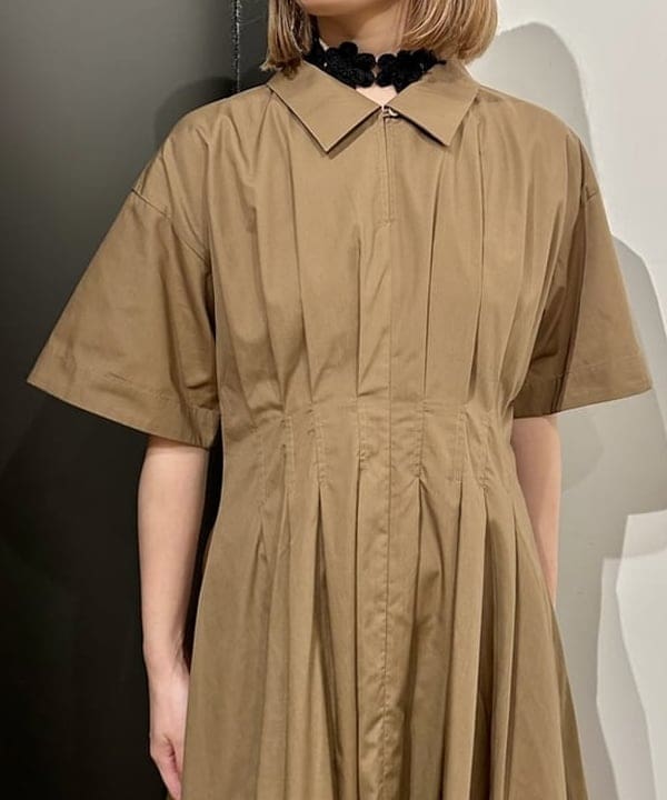 早川 萌子さんの「BEAMS WOMEN｜タック ウエスト シャツ ワンピース」を使ったコーディネート