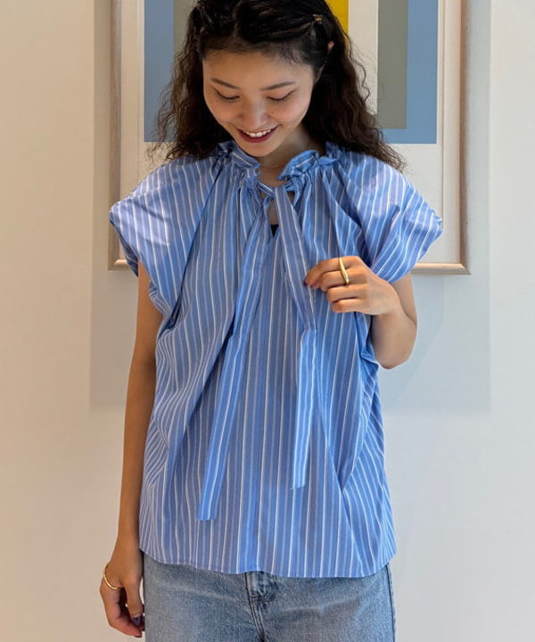 佐々木 南美さんの「BEAMS WOMEN｜ボウタイ フレンチ パフスリーブ ブラウス」を使ったコーディネート