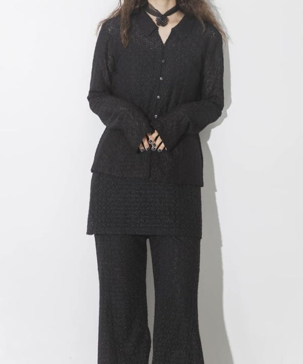 佐々木 南美さんの「BEAMS WOMEN｜起毛 レース シャツ」を使ったコーディネート