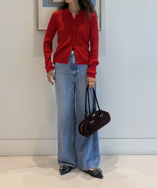 佐々木 南美さんの「BEAMS WOMEN｜リブ ポロ カーディガン」を使ったコーディネート