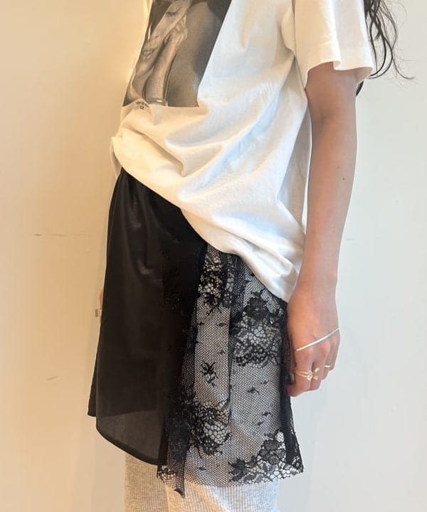 清水 彩乃さんの「BEAMS WOMEN｜maturely / トリコット シフォン レース ボクサー」を使ったコーディネート