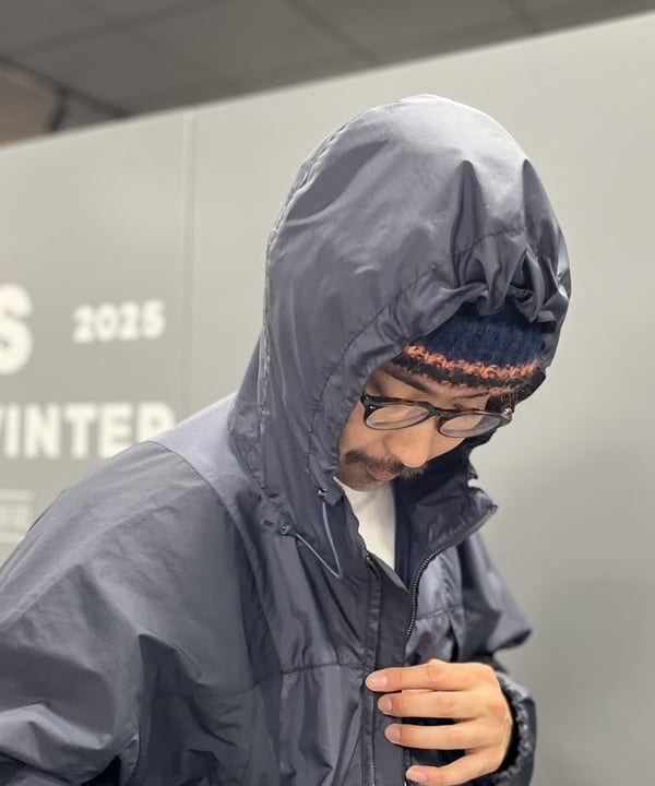 BAKU(東江 漠)さんの「BEAMS WOMEN｜シャギー ボーダー ワッチキャップ」を使ったコーディネート