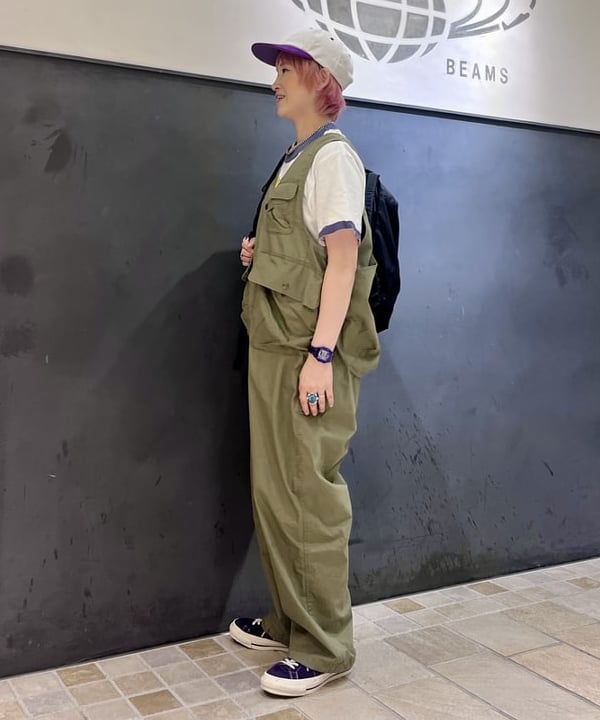 木村 梨香さんの「BEAMS WOMEN｜コットンウェザー ハンティングベスト オールインワン」を使ったコーディネート