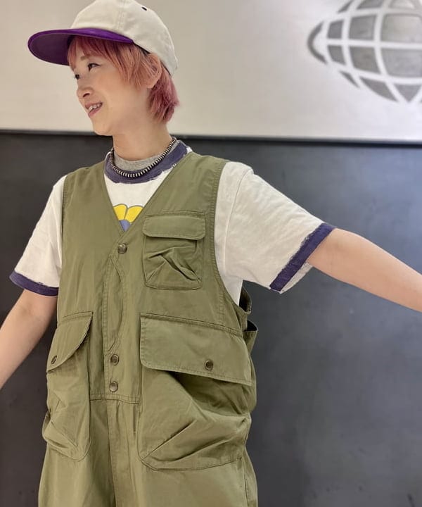 木村 梨香さんの「BEAMS WOMEN｜コットンウェザー ハンティングベスト オールインワン」を使ったコーディネート