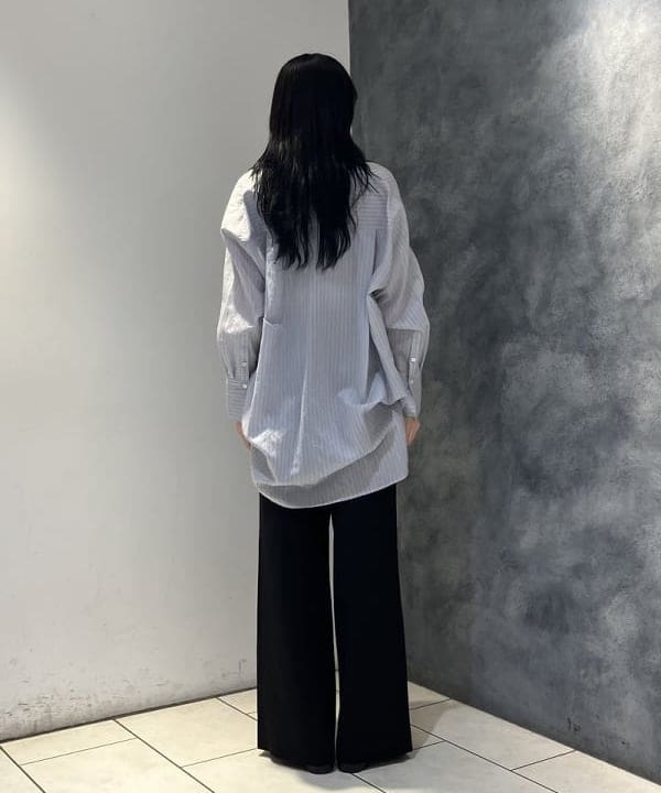 nodokaさんの「BEAMS WOMEN｜AK+1 / シアー ストライプ シャツ」を使ったコーディネート