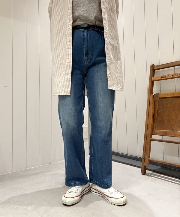 おのすさんの「BEAMS WOMEN｜【別注】Gramicci / 5ポケット デニム」を使ったコーディネート