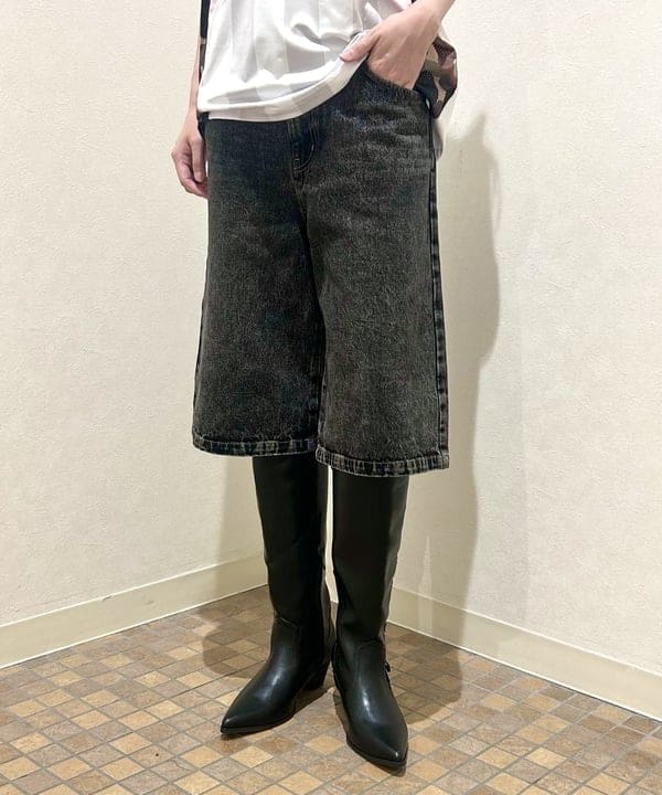 加歩さんの「BEAMS WOMEN｜デニム ハーフ パンツ」を使ったコーディネート