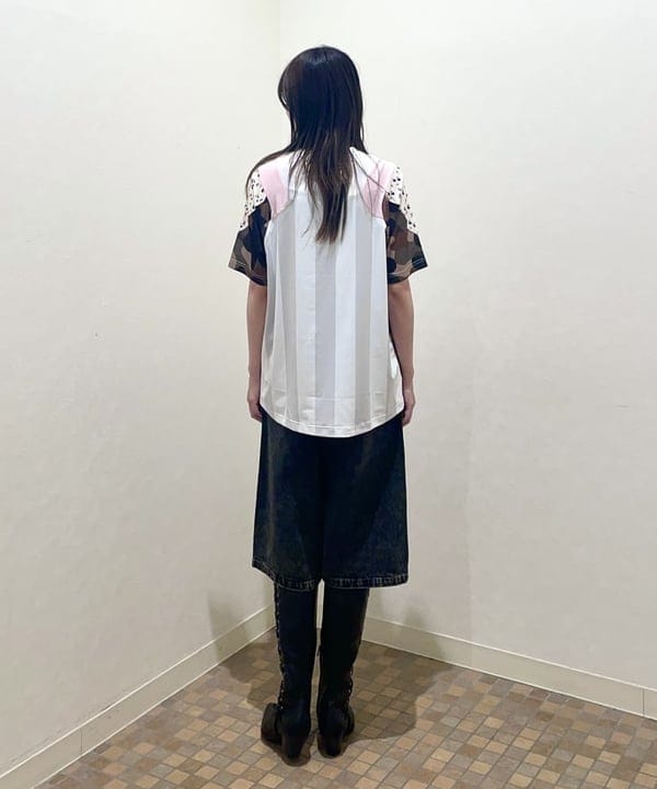 加歩さんの「BEAMS WOMEN｜デニム ハーフ パンツ」を使ったコーディネート