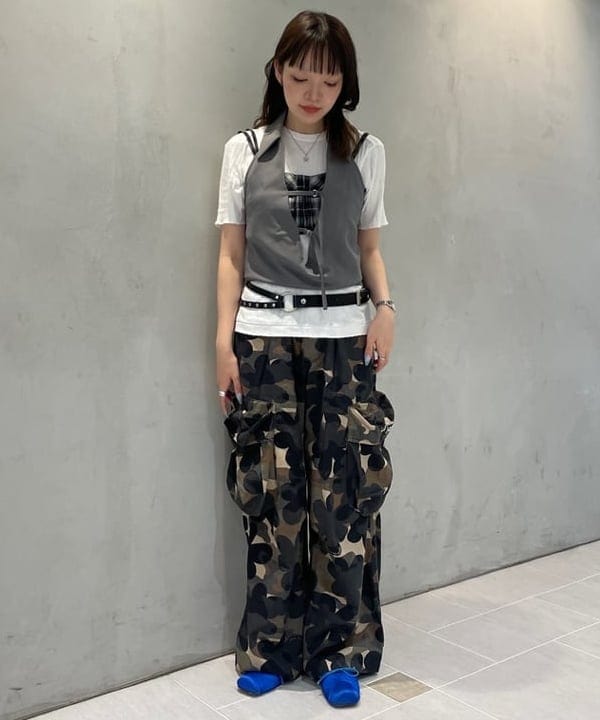 rinnaさんの「BEAMS WOMEN｜チェック ビスチェ」を使ったコーディネート