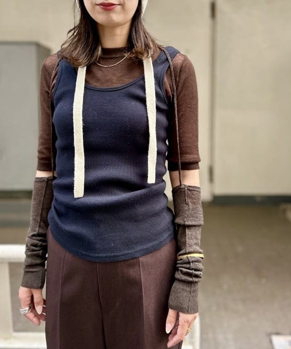 marieさんの「BEAMS WOMEN｜maturely / ウール ショートスリーブ アンド アームカバー」を使ったコーディネート