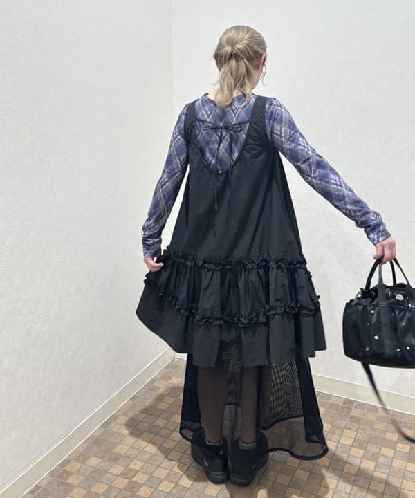 YABUさんの「BEAMS WOMEN｜アーガイルプリント クルーネック トップス」を使ったコーディネート