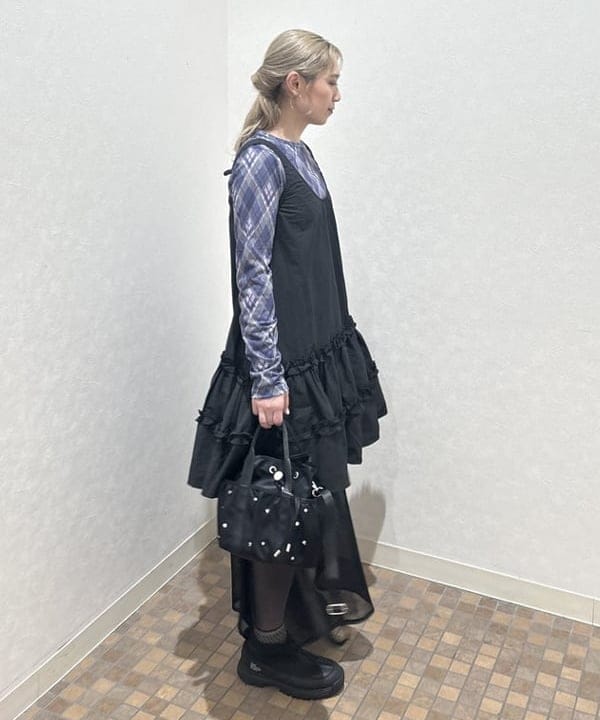 YABUさんの「BEAMS WOMEN｜アーガイルプリント クルーネック トップス」を使ったコーディネート