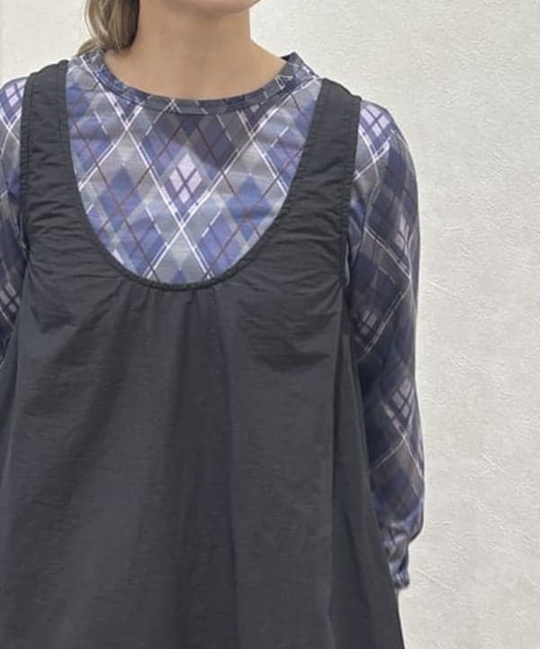 YABUさんの「BEAMS WOMEN｜アーガイルプリント クルーネック トップス」を使ったコーディネート