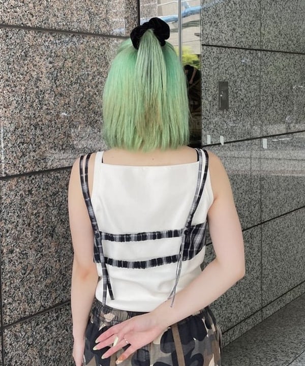 まゆちゃんさんの「BEAMS WOMEN｜チェック ビスチェ」を使ったコーディネート