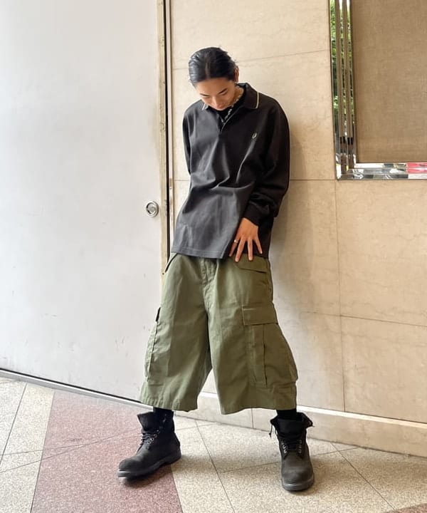 菊田 悠さんの「BEAMS WOMEN｜【別注】FRED PERRY / SINGLE TIP RELAX PIQUE TEXTURE SHIRT」を使ったコーディネート