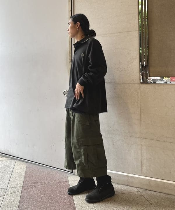 菊田 悠さんの「BEAMS WOMEN｜【別注】FRED PERRY / SINGLE TIP RELAX PIQUE TEXTURE SHIRT」を使ったコーディネート