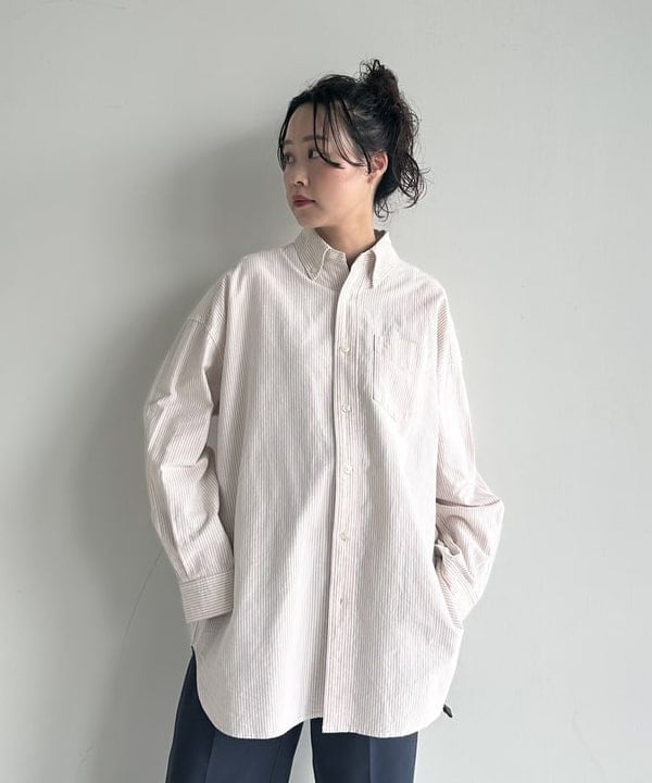 清水 彩乃さんの「BEAMS WOMEN｜セーラー スウェット フルジップ」を使ったコーディネート