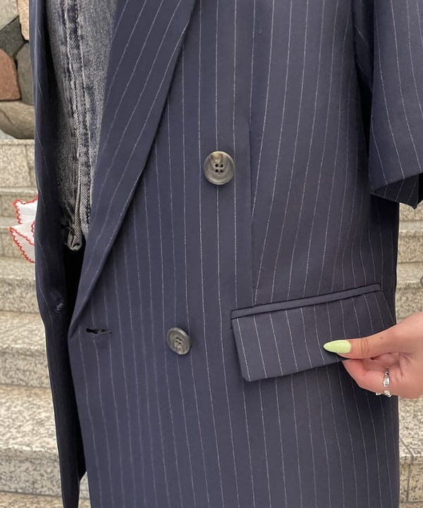 まゆちゃんさんの「BEAMS WOMEN｜ラペル ドット ハーフスリーブ ジャケット」を使ったコーディネート