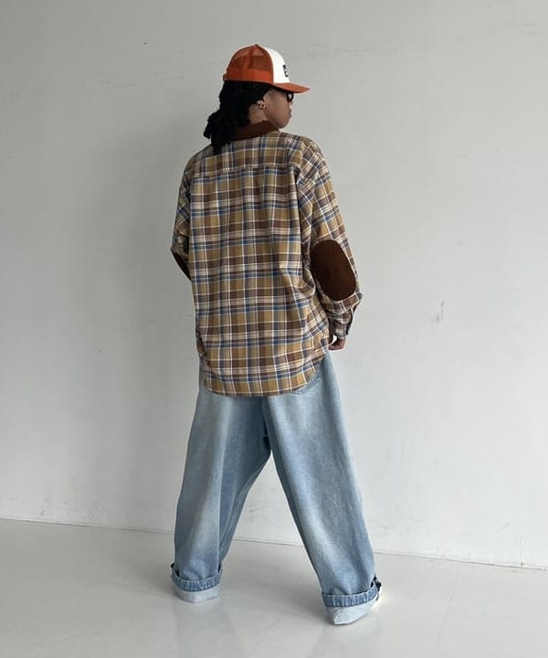 NADEL ナデールさんの「BEAMS WOMEN｜チェック ワークシャツ」を使ったコーディネート