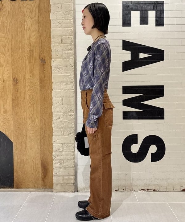 amaさんの「BEAMS WOMEN｜アーガイルプリント クルーネック トップス」を使ったコーディネート