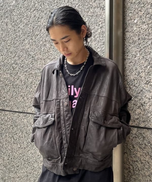 菊田 悠さんの「BEAMS WOMEN｜シープレザー ショート ジャケット」を使ったコーディネート