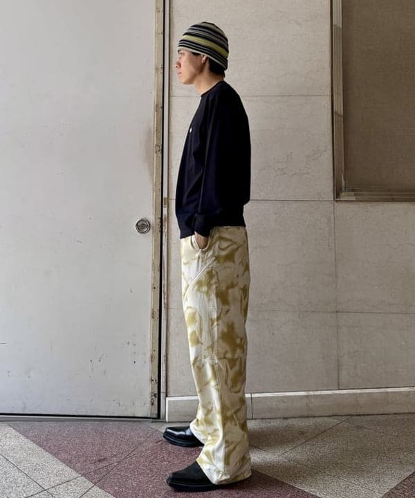 配島 孝明さんの「BEAMS WOMEN｜マルチボーダー ワッチキャップ」を使ったコーディネート