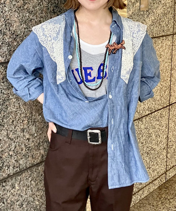 小原 もこさんの「BEAMS WOMEN｜ラッカー パール ネックレス」を使ったコーディネート