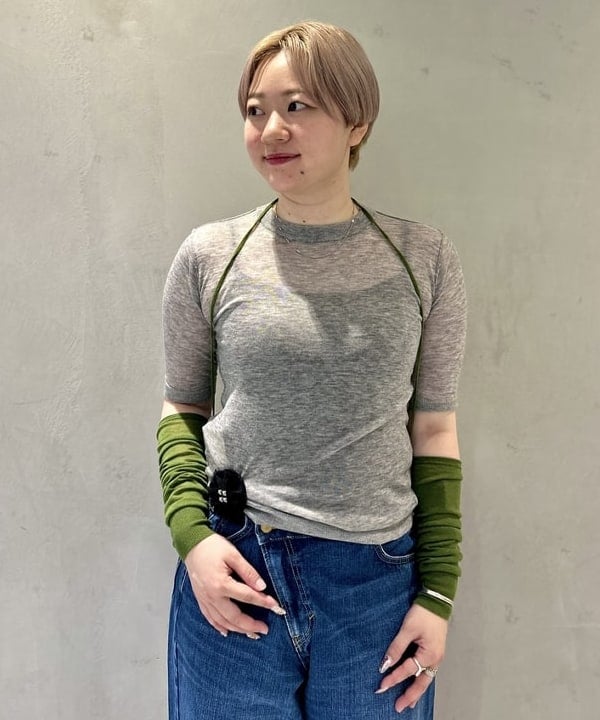 スミレさんの「BEAMS WOMEN｜maturely / ウール ショートスリーブ アンド アームカバー」を使ったコーディネート