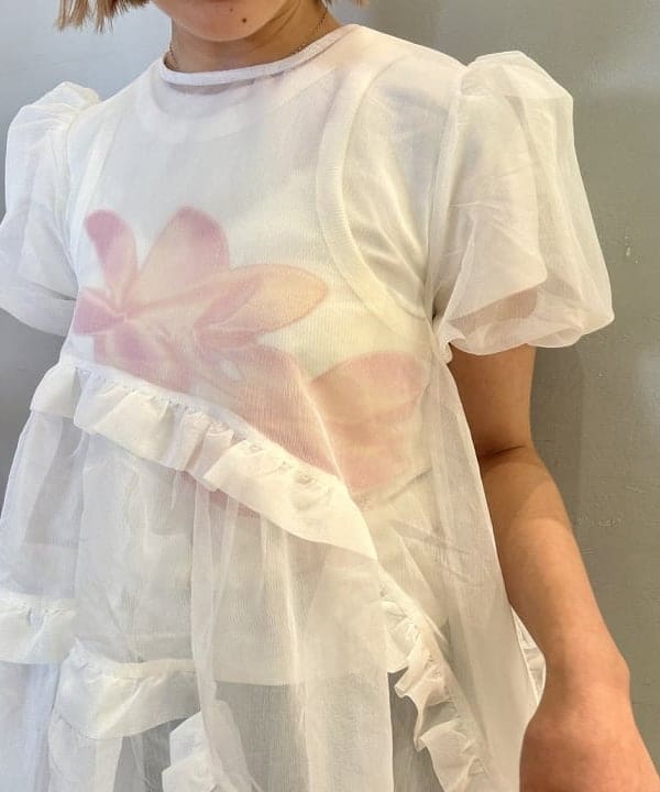 ナカノ アイさんの「BEAMS WOMEN｜GHOSPELL / Lennie Sheer Mini Dress」を使ったコーディネート