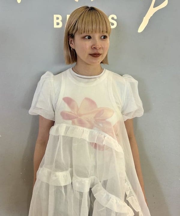 ナカノ アイさんの「BEAMS WOMEN｜GHOSPELL / Lennie Sheer Mini Dress」を使ったコーディネート