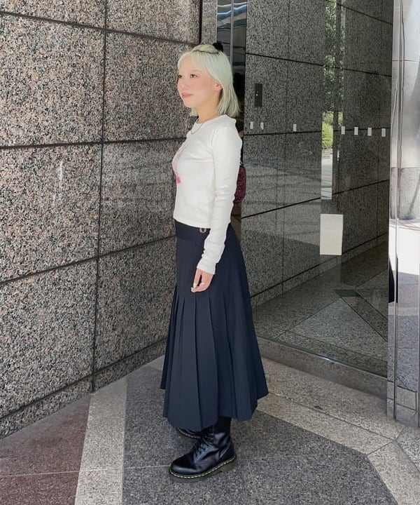 まゆちゃんさんの「BEAMS WOMEN｜【別注】FRED PERRY / Tennis Pleats Skirt」を使ったコーディネート