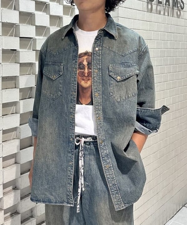 Kellyさんの「BEAMS WOMEN｜ダブルダイ デニム ウエスタン シャツ」を使ったコーディネート