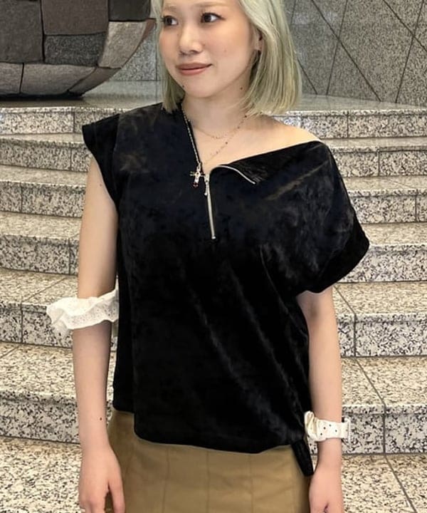 まゆちゃんさんの「BEAMS WOMEN｜maturely / ベロア ジッパー トップ」を使ったコーディネート