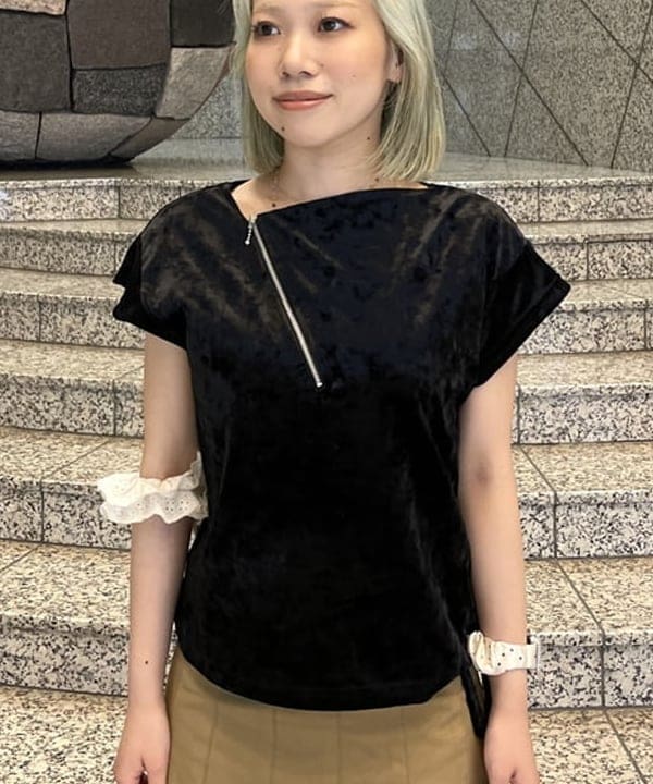 まゆちゃんさんの「BEAMS WOMEN｜maturely / ベロア ジッパー トップ」を使ったコーディネート