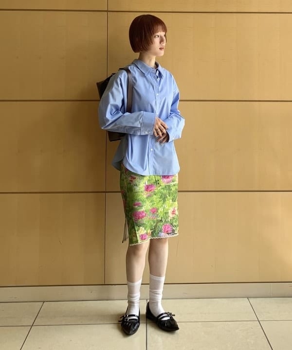 Hazukiさんの「BEAMS WOMEN｜Ｗカラー レイヤード シャツ」を使ったコーディネート