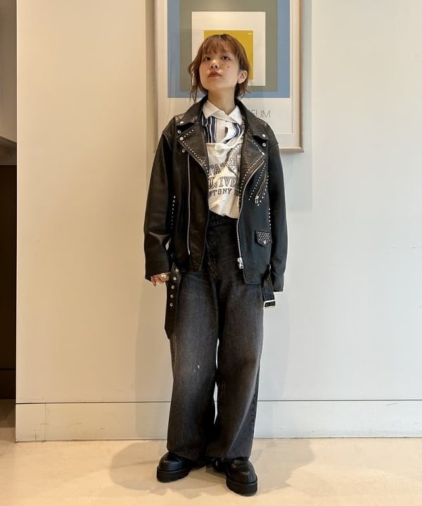 ナツハさんの「BEAMS WOMEN｜maturely / ストライプ アンド ソリッド カットオフ ロングスリーブ シャツ」を使ったコーディネート