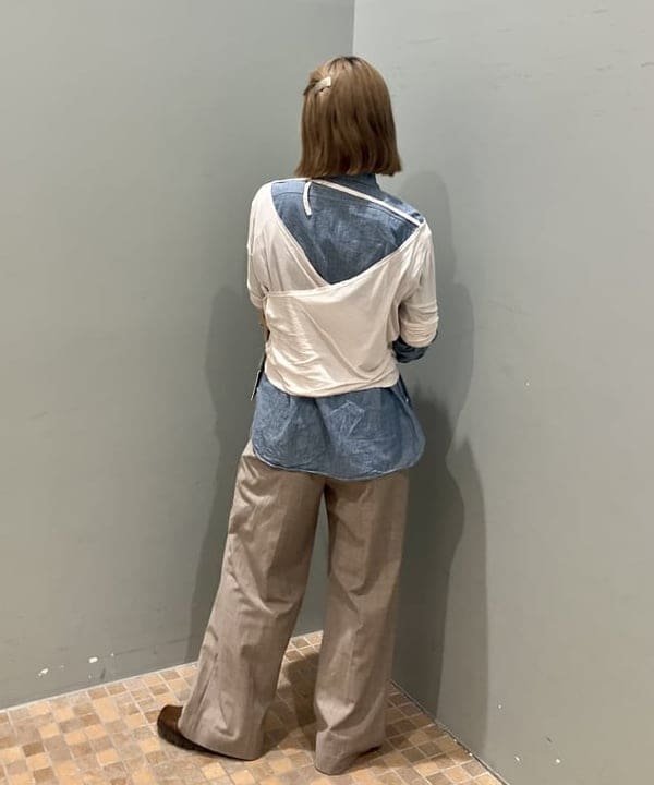 小原 もこさんの「BEAMS WOMEN｜maturely / コットン シルク ジッパー ブルゾン」を使ったコーディネート