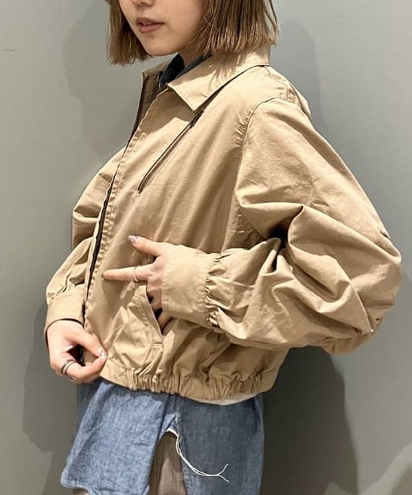 小原 もこさんの「BEAMS WOMEN｜maturely / コットン シルク ジッパー ブルゾン」を使ったコーディネート