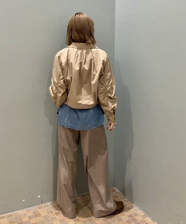 小原 もこさんの「BEAMS WOMEN｜maturely / コットン シルク ジッパー ブルゾン」を使ったコーディネート