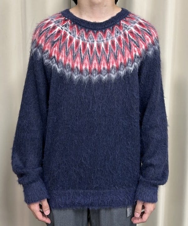 及川 晃さんの「BEAMS WOMEN｜リラックスフィット 5ゲージ ノルディック シャギー ニット」を使ったコーディネート