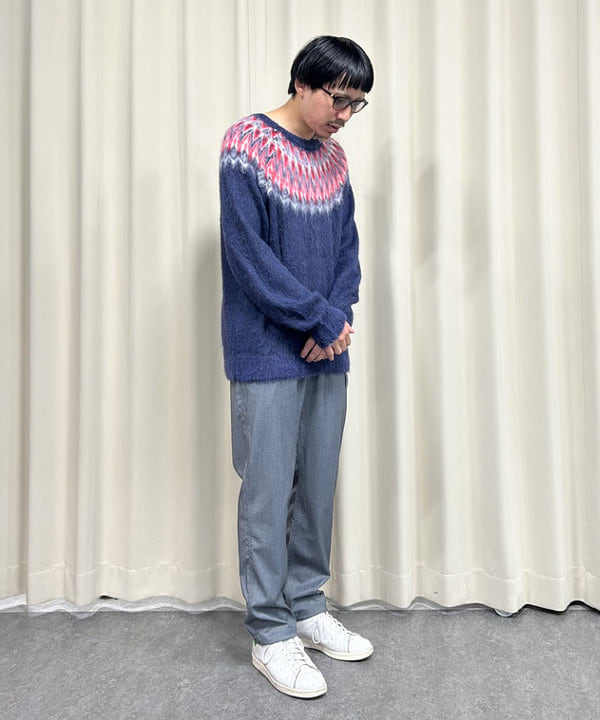 及川 晃さんの「BEAMS WOMEN｜リラックスフィット 5ゲージ ノルディック シャギー ニット」を使ったコーディネート