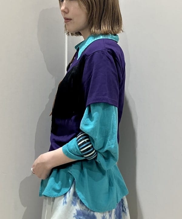 小原 もこさんの「BEAMS WOMEN｜【別注】Wrangler &times; maturely / フリンジ ショートスリーブ Tシャツ」を使ったコーディネート