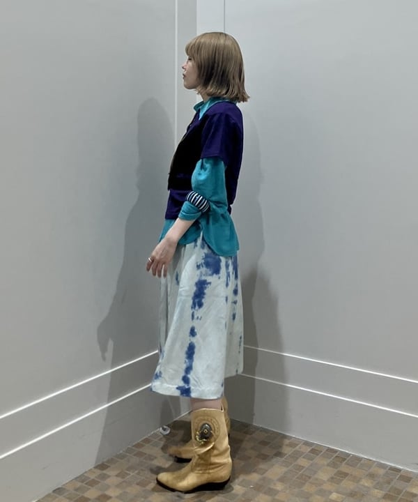 小原 もこさんの「BEAMS WOMEN｜【別注】Wrangler &times; maturely / フリンジ ショートスリーブ Tシャツ」を使ったコーディネート