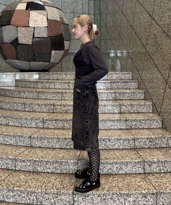 YABUさんの「BEAMS WOMEN｜デニム ハーフ パンツ」を使ったコーディネート