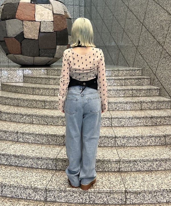 まゆちゃんさんの「BEAMS WOMEN｜フロッキー プリント シアー ラウンドネック トップス」を使ったコーディネート