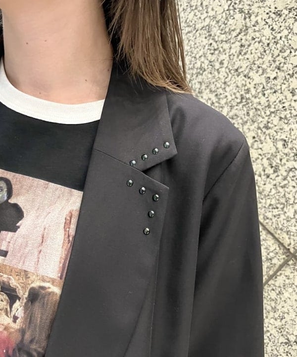 加歩さんの「BEAMS WOMEN｜【別注】GOOD ROCK SPEED / Wicked / リンガー Tシャツ」を使ったコーディネート